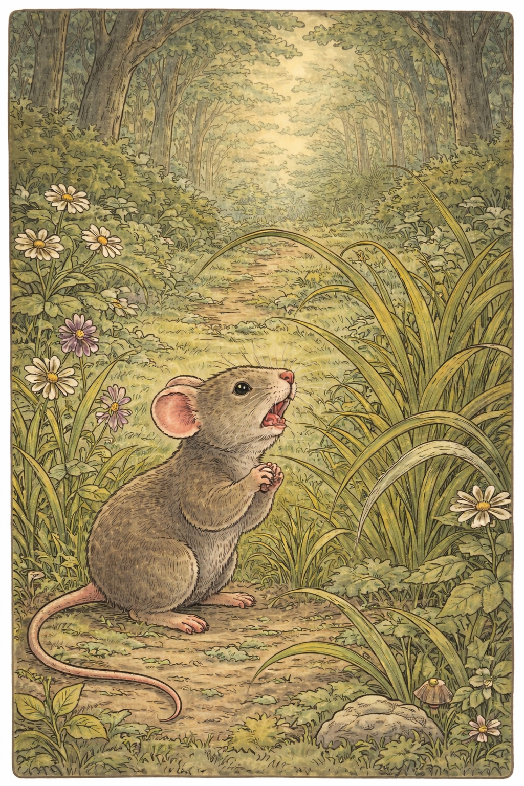 Мышь услышала львиный рёв в лесу